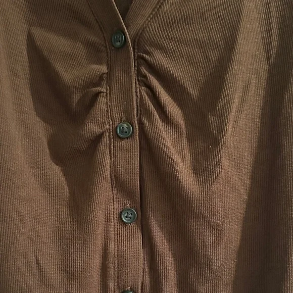 Madewell Chocolate Button-Down Shirt - Picture 5 of 8